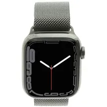 Apple Watch Series 7 GPS + Cellular 45 mm Edelstahlgehäuse graphit, Milanaise Armband graphit
