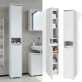 Vicco Ruben Hochschrank 30 x 192,5 cm Weiß Spanplatte