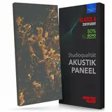 Addictive Sound Akustikbild – Schallabsorber Wandbild mit dichter Akustikwolle – Absorberklasse A – Brillanter Kunstdruck – Professionelles Akustikpaneel Made in EU – 100×50×6 cm - Gold 1