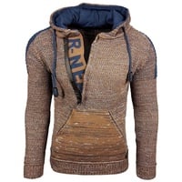 Rusty Neal Kapuzensweatshirt im extravaganten Schnitt braun M