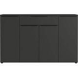 Germania Sideboard »Mailand«, Sideboard mit einer Schublade und 4 Türen, in graphit & weiß verfügbar, grau