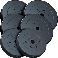 ScSPORTS® Hantelscheiben - Set, 2,5-45 kg, Ø 30/31mm, Zement, Kunststoff - Gewichtsscheiben, Set, Fitness Scheiben, Gewichte für Hantel, Langhantel