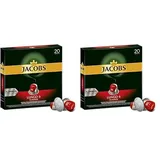 Jacobs Kaffeekapseln Lungo Classico, Intensität 6 von 12, 20 Nespresso®* kompatible Kapseln für 20 Getränke (Packung mit 2)