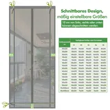 Sekey Insektenschutz-Tür Magnetisches Insektenschutznetz für Türen, zuschneidbar, einfache Montage ohne Bohren, für Balkon & Terrasse 90 cm x 210 cm