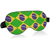 Unisex-Schlafaugenmaske Brasilien-Flagge Stolze Fußball-Nachtschlafmaske Bequeme Augen-Schlaf-Schattenabdeckung
