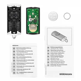 Hörmann Handsender HSE4 868-BS Hochglanz Chrom schwarz Fernbedienung -