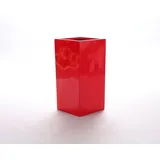 eleganteinrichten Pflanzkübel 38 x 38 x 80 cm Hochglanz Rot