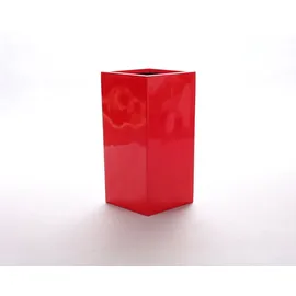 eleganteinrichten Pflanzkübel 38 x 38 x 80 cm Hochglanz Rot