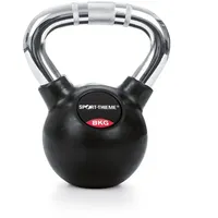 Sport-Thieme Kettlebell Gummiert mit gerändeltem Chrom-Griff"", 8 kg