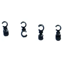 XLC Kabelclip BR-X104 rotierbar schwarz 4er Set