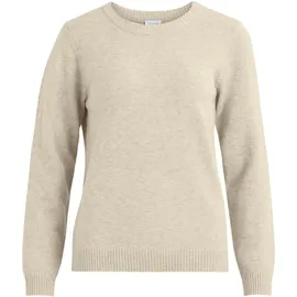 VILA Rundhalspullover Beige L
