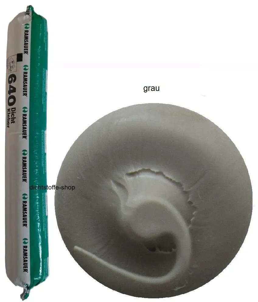 Ramsauer 640 Dicht Kleber grau 1K Hybrid Klebstoff 888g/600ml Beutel