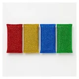 Humbert & Brandt GmbH Lurex Schwämme Set 4 Stück, Metallic Glitzerschwamm Farbig sortiert, Topfreiniger