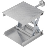 Labor Hebebühne (90 X 90 Mm), Mini Labor Hebebühne, Tischhebebühne, 66 Lb Labor Hebebühne Aus Aluminiumlegierung für Verschiedene Ebenen, Messwerkzeuge(Silber)