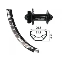 XLC V-RAD 26x1.9 FW-A06 6-Loch schwarz Schnellspanner 32-Loch