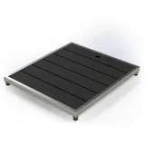 HAF Solardusche Ideal WPC Bodenplatte 840x750mm Anthrazit Duschplattform Solardusche (Rutschfest und langlebig, Aus hochwertigem WPC), Bodenplatte für Solardusche Bodenplatte Anthrazit
