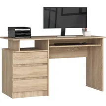 akord furniture factory AKORD CLP Sonoma-eiche und 2 Ablagen B135 x H77 x T60 cm,