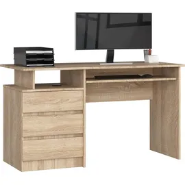 akord furniture factory AKORD CLP Sonoma-eiche und 2 Ablagen B135 x H77 x T60 cm,