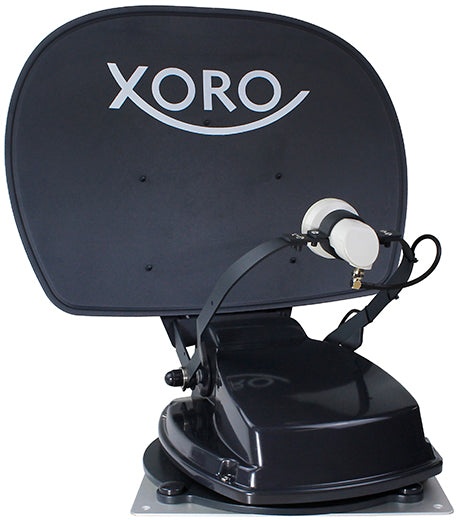 XORO MTA 55: Vollautomatische Satelliten-Antenne für mühelosen und zuverlässigen TV-Empfang auf Reisen - Erleben Sie Unterhaltung und Information in höchster Qualität! - Grey