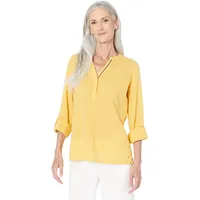 Tommy Hilfiger Damen Langarmshirt mit Y-Ausschnitt, Dunkles Maisgrün, X-Klein - XS