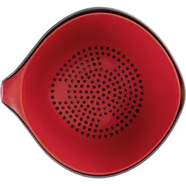 Dr. Oetker Schüssel und Sieb-Set 2teilig Kunststoff PP, grau/rot - Grau/Weiß