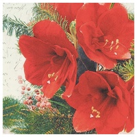 Home fashion Home Fashion®, Red Amaryllis, Lunch-Servietten aufgefaltetes Maß