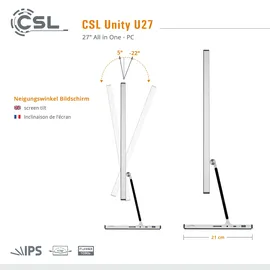 CSL All-in-One-PC Unity U27 2023 27" Full HD Intel Core i5-1235U 4,4 GHz 96 GB RAM 1000 GB SSD Intel Iris Windows 11 Home