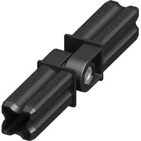 Alfer Verbinder 23,5 mm schwarz Kunststoff 2 Zapfen Profilverbinder
