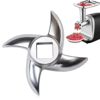 ikBrtaiay 12# Fleischwolf Messer, Fleischwolf Klinge, Kreuzförmiges Messer Ersatzteil, Fleischwolfklinge aus Edelstahl für Fleischwölfe Cutter