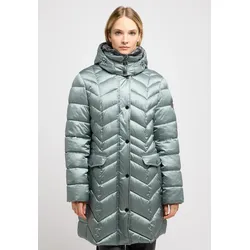 Steppjacke BARBARA LEBEK, Damen, Gr. 40, grün (sage), Steppware, Obermaterial: 55% Polyester, 45% Polyamid. Futter: 100% Polyamid, unifarben, casual, regular fit knieumspielend, ohne Ausschnitt, Langarm gerader Abschluss, Jacken, mit Kapuze