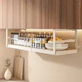 Under Shelf Storage Baskets, Metall UnterregalköRbe, Kitchen Cupboard Storage Organiser, Unterregal HäNgekorb Regal, Kitchen Space Saving Storage Spice Rack Wall Mounted Shelf Insert für Schrank,Schuh