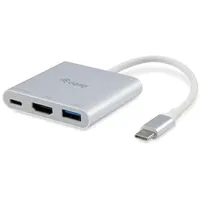 Equip 133461 USB-C auf HDMI, USB-A, 60W USB PD Adapter