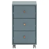 Proregal Rollcontainer Blau, Holz, 32.6x59.7x39 cm, Arbeitszimmer, Container