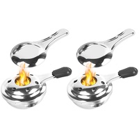 Lixada Edelstahl Alkoholkocher, Tragbarer Fondue Brenner Für Fondue Mini Alkoholbrenner Zubehör, Camping Spirituskocher für Fondue Speisewärmer, Picknick Rucksackreisen Reisen BBQ,Trockentopf-Küche