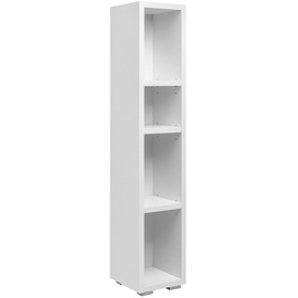 möbelando Regal Tarent , weiß Holzwerkstoff, 3 Fächer, 25x131x27 cm, Arbeitszimmer, Büroregale, Bücherregale