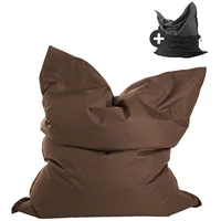 Mokebo Sitzsack, Braun, 130x170x20 cm, Oeko-Tex®, Gartenmöbel, Gartenstühle, Outdoor-Sitzsäcke