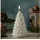 Deluxe Homeart LED Kerze Tannenbaum 16 cm weiß