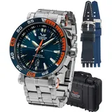 Vostok Energia Rocket Automatic Limited Edition Herrenuhr + 2 Vostok Armbänder - Blau/Blau