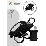 Hamax Breeze Kinderfahrradanhänger für 2 Kinder (Achtung Sperrgutkosten von 12,95 EUR fallen an!), Farbe: Black