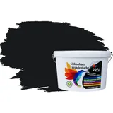RyFo Colors Silikonharz Fassadenfarbe Lotuseffekt Trend Schwarz 10l - bunte Fassadenfarbe, weitere Grau Farbtöne und Größen erhältlich, Deckkraft Klasse 1