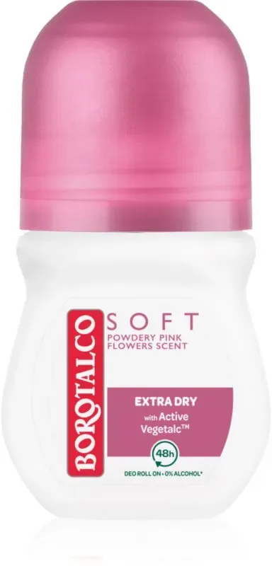 Borotalco Soft Talc & Pink Flower Deo Roll-On ohne Alkohol 50 ml