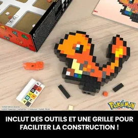 Mega Construx Pokémon Glumanda Pixel Art 23cm - Orange/Rot