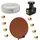 PremiumX Satelliten-Komplettanlage 80cm Satellitenschüssel Rot Aluminium Quad LNB 50m Kabel 8x F-Stecker, SAT bis 4 Teilnehmer