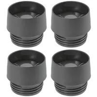 Emsa 4er-Set Ersatzdeckel Travel Mug für Thermobecher 0,36 & 0,5 Liter in Schwarz in Schwarz | Gr.: onesize