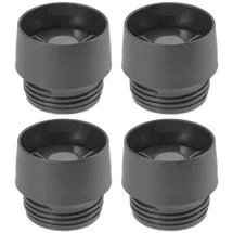 Emsa 4er-Set Ersatzdeckel Travel Mug für Thermobecher 0,36 & 0,5 Liter in Schwarz in Schwarz | Gr.: onesize