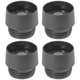 Emsa 4er-Set Ersatzdeckel Travel Mug für Thermobecher 0,36 & 0,5 Liter in Schwarz in Schwarz | Gr.: onesize
