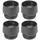 Emsa 4er-Set Ersatzdeckel Travel Mug für Thermobecher 0,36 & 0,5 Liter in Schwarz in Schwarz | Gr.: onesize
