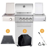 ALLGRILL CHEF Paket S3 Backburner Seitenkocher Steakzone AIR System GRATIS Zubeh√∂r