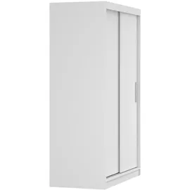 fabryka mebli idźczak Schwebetürenschrank Neomi 04 - Weiß/Weiß, 120cm, moderner Kleiderschrank - Weiß