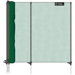 VOSS.farming classic 15m, Begrenzungszaun, Schutznetz, 90cm, 9 Pfähle, 1 Spitze, grün, ohne Strom